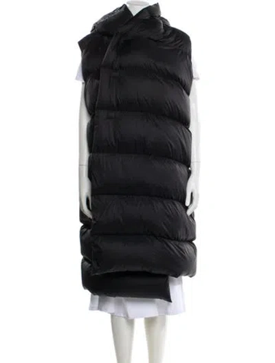 Pre-owned Rick Owens 2021 'gethsemane' Hooded Liner Down Coat In Black