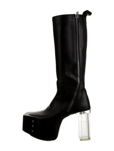 Pre-owned Rick Owens 2021 Shield Wader Kiss Boots Boots In Black
