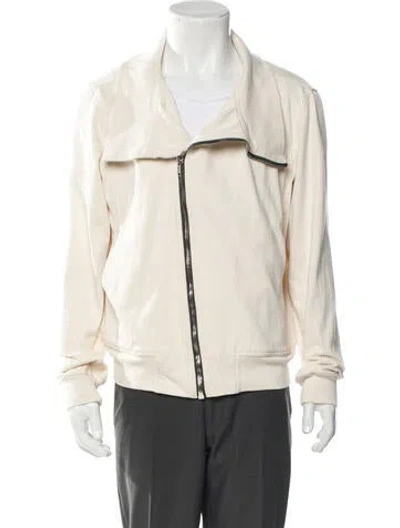 Pre-owned Rick Owens 2022 'fogachine' Bauhaus Jogger Moto Jacket In Neutral