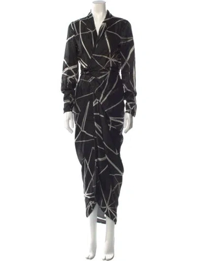 Pre-owned Rick Owens 2022 Long Dress In Black