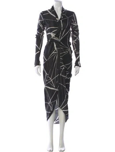 Pre-owned Rick Owens 2022 Long Dress In Black