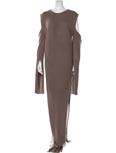 Pre-owned Rick Owens 2022 Long Dress In Gray