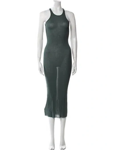 Pre-owned Rick Owens 2022 Long Dress In Green