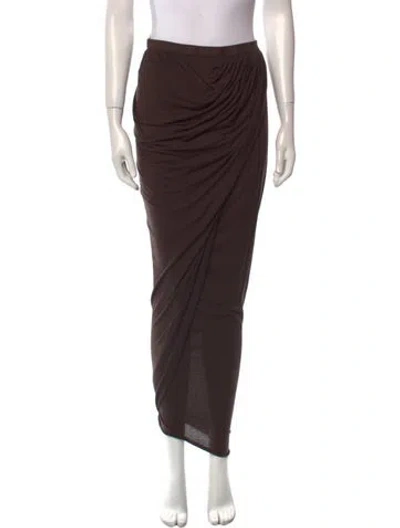 Pre-owned Rick Owens 2022 Long Skirt In Brown