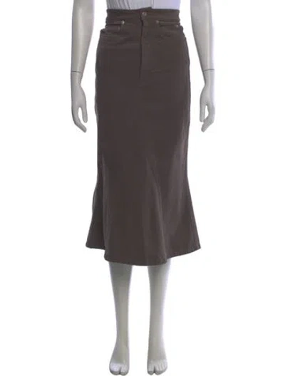 Pre-owned Rick Owens 2022 Midi Length Skirt In Brown