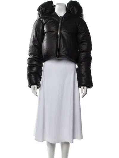 Pre-owned Rick Owens 2022 'strobe' Knot Down Coat In Black