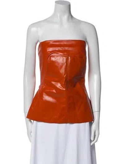 Pre-owned Rick Owens 2022 'strobe' Top In Orange