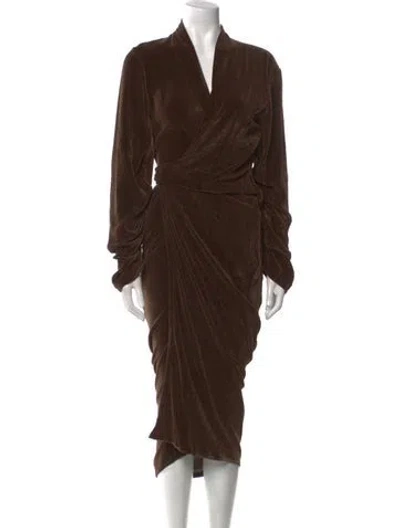 Pre-owned Rick Owens 2023 Long Dress In Brown