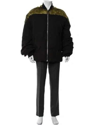 Pre-owned Rick Owens 2023 'luxor' Bomber Jacket In Black/green