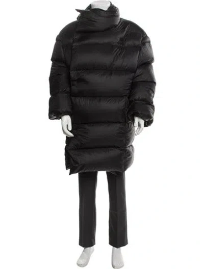 Pre-owned Rick Owens 2023 'luxor' Funnel Neck Puffer Coat W/ Tags In Black