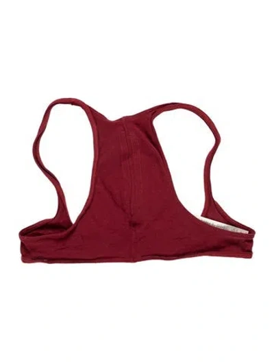 Pre-owned Rick Owens 2024 'lido' Horny Crop Sports Bra In Red