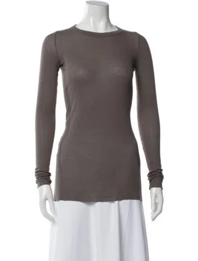 Pre-owned Rick Owens 2024 'lido' Rib Top In Gray