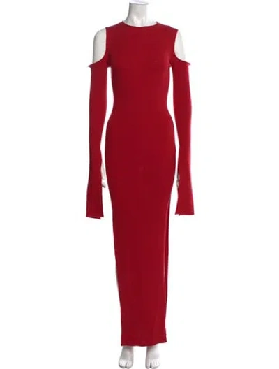 Pre-owned Rick Owens 2024 Long Dress In Red