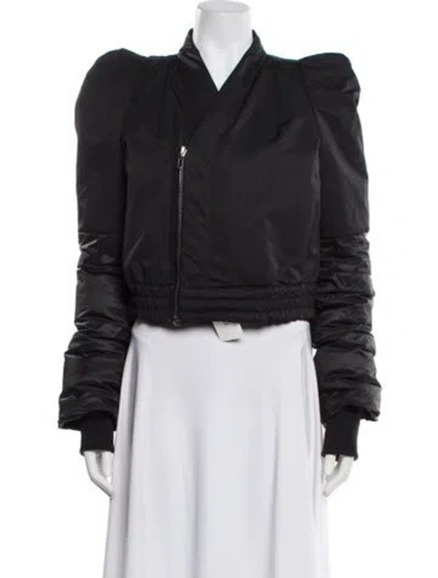 Pre-owned Rick Owens 2024 Metro Bomber Biker Jacket In Black