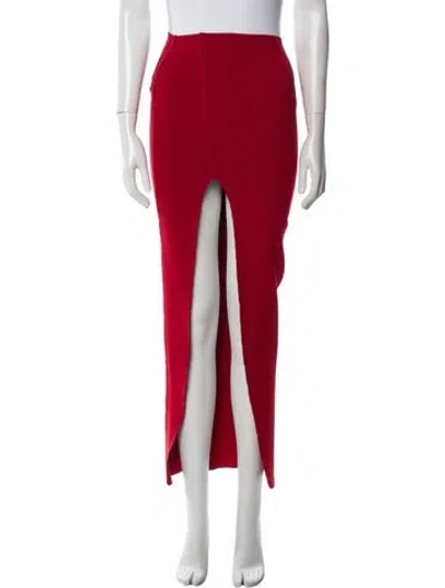 Pre-owned Rick Owens 2024 Midi Length Skirt In Red