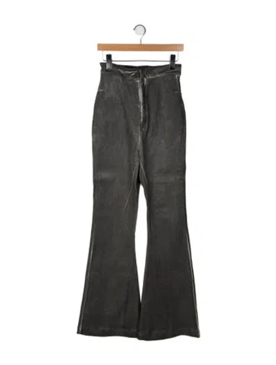 Pre-owned Rick Owens 2024 Wide Leg Pants In Gray