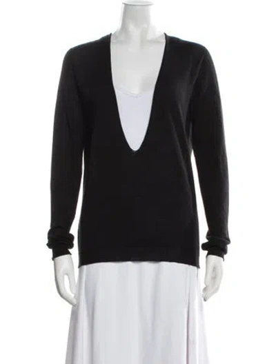 Pre-owned Rick Owens 2026 Virgin Wool Top In Black