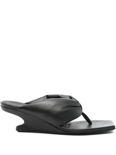 Rick Owens 45mm Thong Cantilever Mules In Black