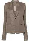 Rick Owens 60cm Soft Cotton Blazer In Grey