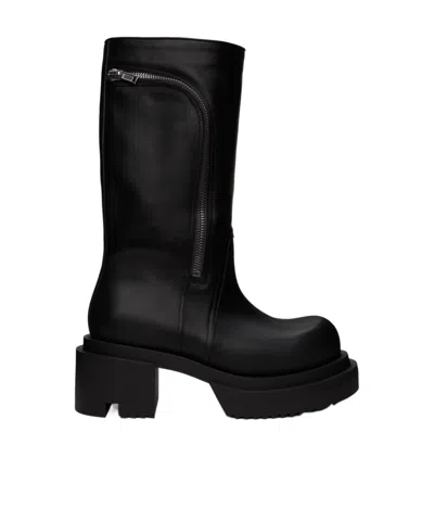 Rick Owens 60mm Knee-high Leather Boots In Black