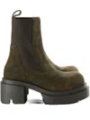 Rick Owens 70mm Beatle Bogun Platform Chelsea Boots In Green