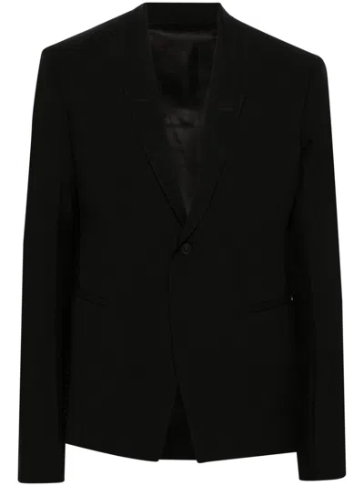 Rick Owens Black Soft Blazer In 09 Black