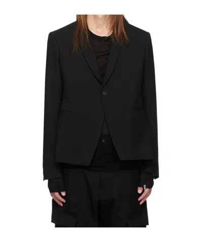 Rick Owens Black Porterville Tatlin Blazer In 09 Black