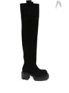 Rick Owens 75mm Platform Boots In Black