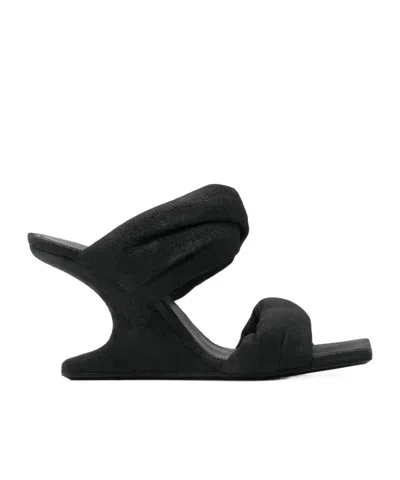 Rick Owens Woman Sandals Black Size 8 Textile Fibers