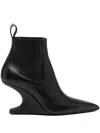 Rick Owens 80mm Sharp Ankle Boots In Black