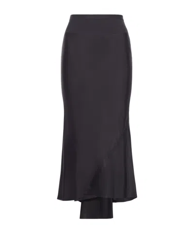 Rick Owens A-line Bias-cut Skirt In Black
