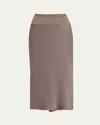 Rick Owens A-line Bias Midi Skirt In Dust
