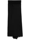 Rick Owens Pleated Midi Textured Skirt In Black