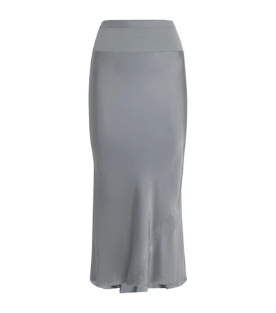 Rick Owens A-line Midi Skirt In Blue