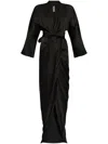 Rick Owens Abito Avvolgente In Black