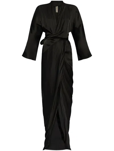 Rick Owens Abito Avvolgente In Black