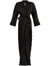 Rick Owens Abito Avvolgente In Black