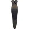 Rick Owens Abito Prong Strapless Gradient Denim Gown In Gray