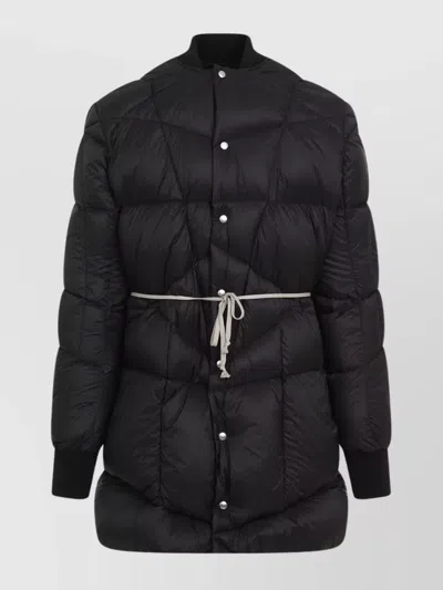 Rick Owens Above-the-knee Quilted Nylon Jacket In Black