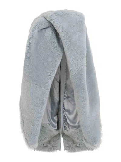 RICK OWENS SHORT MASTO SHEARLING CAPE