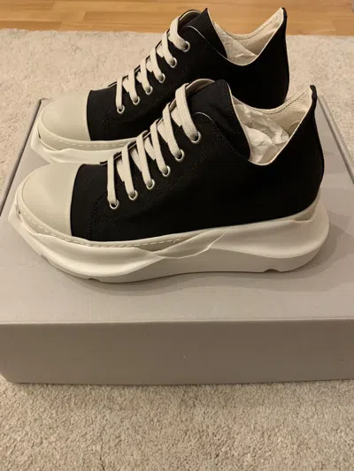 Pre-owned Rick Owens Abstract Low Sneakers In Black