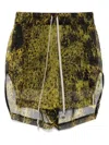 Rick Owens Chiffon Shorts Trousers Multicolor In Green