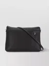 Rick Owens Adjustable Strap Leather Shoulder Bag In Black