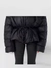 Rick Owens Adjustable Waist Tie Quilted Jacket In Black