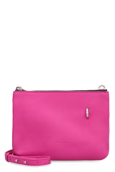 Rick Owens Adri Mini Leather Shoulder Bag In Pink