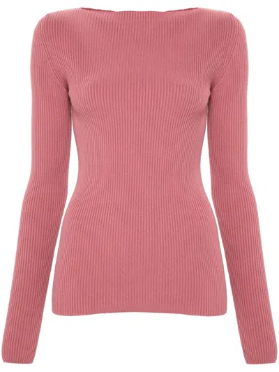 Rick Owens Al Cut Out-detail Jumper In Pink