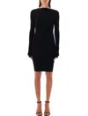 Rick Owens Black Column Midi Dress In Black