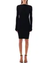 Rick Owens Black Column Midi Dress In Black