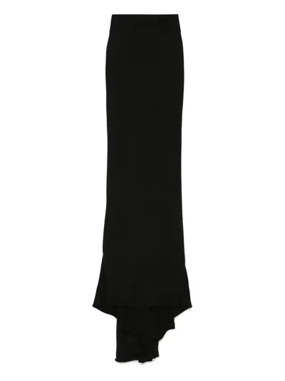 Rick Owens Al Maxi Skirt In Black