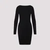 Rick Owens Ribbed Long-sleeved Day Dress In Black